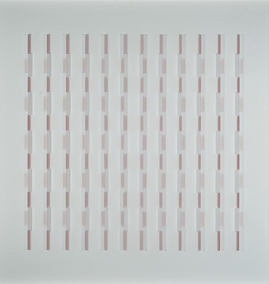 Volker Tinti, geb. 1941 Kaiserslautern, Titel: Wechselspiel, Acryl/Holz, verso sign., dat. 2015, unter Glas gerahmt, ca. 75,0x75,0 cm