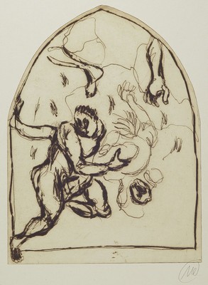 Markus Lüpertz, geb. 1941, Radierung auf handgeschöpftem Nepal-Büttenpapier, handsigniert, Auflage 10, Exemplar außerhalb der Auflage, Hrsg. ...