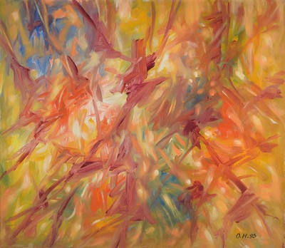 Otto Herter, 1924 Pjatigorsk/Kaukasus - 2000 Achern, Öl/Lwd., signiert, 1995, 70 x 80 cm, Rahmen 74 x 84.5 cm