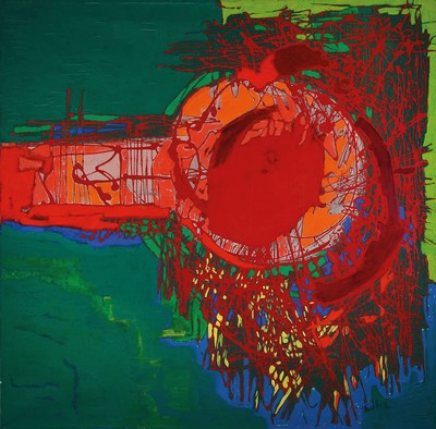 Bruno Kumbartzki, geb. 1935, Ohne Titel, Acryl auf Lwd, rechts unten signiert und dat. 72, ca. 100x100cm
