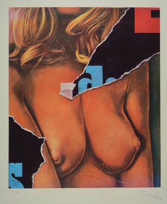 Fritz Köthe, 1916-2005, 2 Farbserigraphien, Akt und Shave, beide handsigniert, num. 37/150 und 79/140,