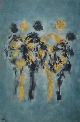 Hans Werner Geerdts, 1925-2013, Öl/Hartfaser, sign., Rahmen, gesamt ca. 124,5x89 cm