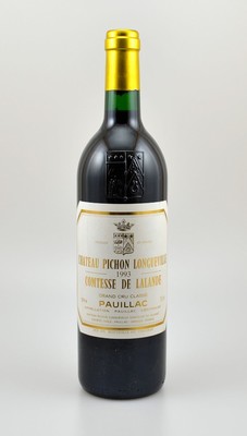 3 Flaschen 1993 Chateau Pichon Longueville Comtesse de Lalande, Pauillac, Grand Cru Classe, je 75 cl, 12,5 % Vol., Füllstände: je into neck, sehr ...