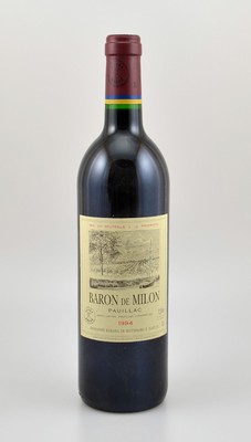 3 Flaschen 1994 Baron de Milon, Domaines Barons de Rothschild, Pauillac, je ca. 75 cl, 12,5 % Vol., Füllstände: je intoneck, gute ...