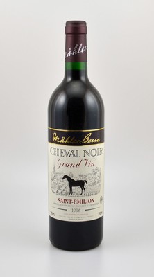 5 Flaschen 1996 Cheval Noir Grand Vin, Saint-Emilion, je ca. 75 cl, 12 % Vol., Füllstände: je ca. into neck, gute Erhaltungszustände, unverkostet, ...