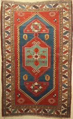 Kazak, Kaukasus, um 1920, Wolle auf Wolle, ca. 242 x 142 cm, EHZ: 4