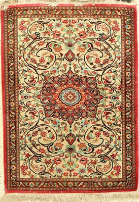 Ghom Seide, Persien, ca. 40 Jahre, reine Naturseide, ca. 83 x 59 cm, EHZ: 2