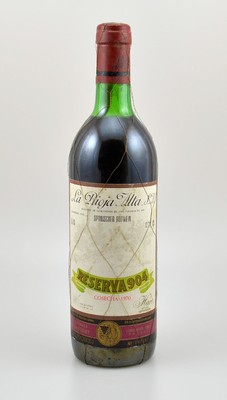 1 Flasche 1970 La Rioja Alta Gran Reserva 904, Rioja, ca. 75 cl, 12,2 % Vol., Füllstand: ca. top shoulder, Etikett l. beschmutzt, unverkostet, ...