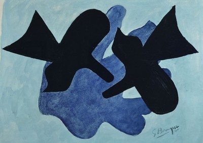 Georges Braque, 1856-1916 Paris, Farblithografie, sign., unter Glas gerahmt, ca. 61x83,5 cm