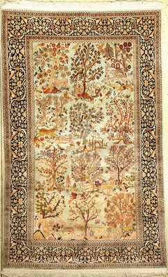 Kashmir Seide, Indien, ca. 30 Jahre, Kunstseide, ca. 217 x 136 cm, EHZ: 2