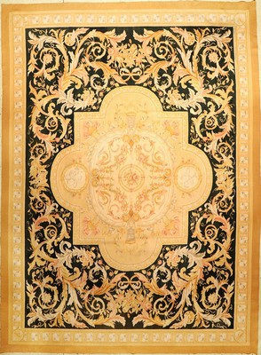 Aubusson fein Flachgewebe, China, ca. 40 Jahre, Wolle auf Wolle, ca. 370 x 271 cm, EHZ:2-3