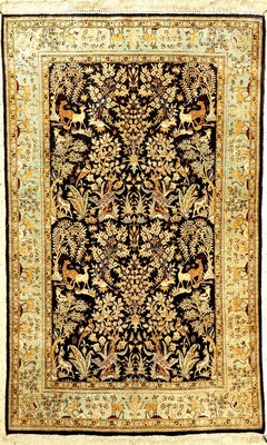 Seiden Ghom alt, Persien, ca. 50 Jahre, reine Naturseide, ca. 210 x 130 cm, EHZ: 2