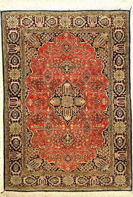 Seiden Ghom alt, Persien, ca. 40 Jahre, reine Naturseide, ca. 152 x 110 cm, EHZ: 2