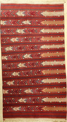 Yomud Kelim antik, Turkmenistan, um 1900/1910, Wolle auf Wolle, ca. 298 x 165 cm, EHZ: 2-3