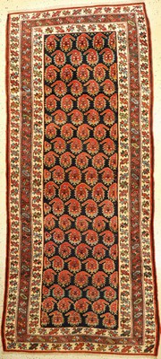 Kurdischer Teppich antik, Persien, um 1900,Wolle auf Wolle, ca. 270 x 116 cm, EHZ: 2-3