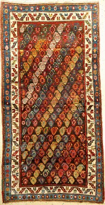 Karabagh antik, Kaukasus, um 1900, Wolle auf Wolle, ca. 218 x 114 cm, EHZ: 2-3