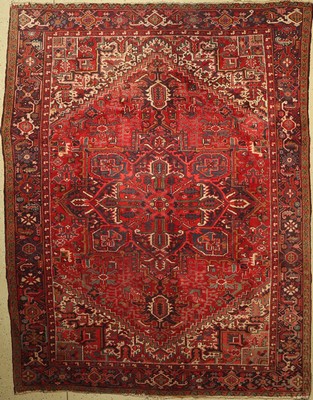 Heriz alt, Persien, ca. 50 Jahre, Wolle aufBaumwolle, ca. 333 x 261 cm, EHZ: 3-4