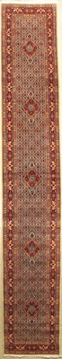 Mud fein, Persien, ca. 30 Jahre, Korkwolle mit Seide, ca. 490 x 80 cm, EHZ: 2, (gereinigt)