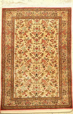 Seiden Ghom fein, Persien, ca. 20 Jahre, reine Naturseide, ca. 156 x 106 cm, EHZ: 2