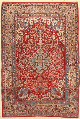 Esfahan fein, Persien, ca. 50 Jahre, Korkwolle mit und auf Seide, ca. 154 x 105 cm,EHZ: 2-3