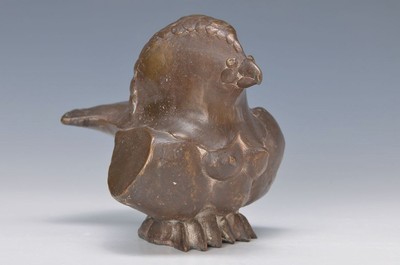 Gernot Rumpf , geb. 1941 Kaiserslautern, Vogel, Bronze, Gießerstempel, Monogramm, ca. 16x15x13 cm