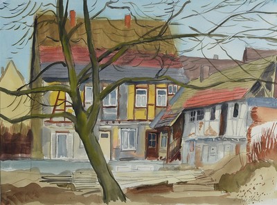 Heinz Friedrich, 1924-2018, Aquarell, rechts unten sign., PP, 39x52 cm, unter Glas gerahmt , gesamt ca. 62x72 cm