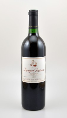 6 Flaschen 1999 Berger Baron, Baron Philippe de Rothschild, je ca. 75 cl, 12 % Vol., Füllstände: je ca. into neck, sehr gute Erhaltungszustände, ...