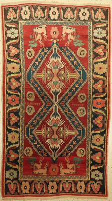 Karabagh alt (Signiert), Kaukasus, um 1940/50, Wolle auf Wolle, ca. 210 x 120 cm, EHZ: 2