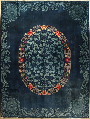 Peking alt (Art-Deco), China, um 1930/1940,Korkwolle, ca. 350 x 265 cm, EHZ: 3