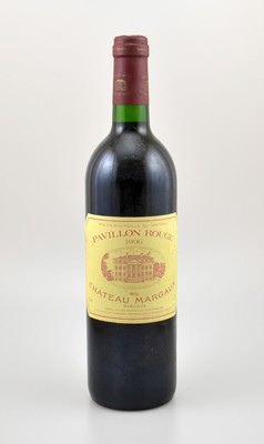 1 Flasche 1996 Pavillon Rouge du Chateau Margaux, Margaux, 2. Wein von Chateau Margaux, ca. 75 cl, 12,5 % Vol., Füllstand: ca. into neck, guter ...