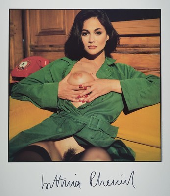 Bettina Rheims geb. 1952, Chambre close, Plakat Frankfurter Kunstverein 1993, Farboffset, handsign., ca. 67x57,5 cm