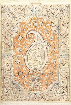 Sehr feiner Seiden Nain "Ali Ahmadian" (4 LA) "Signiert", Persien, ca. 20 Jahre alt, reine Naturseide. Sehr feine meisterliche ...