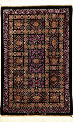 Sehr feiner Seiden Ghom "Erami" (Signiert), Persien, ca. 15 Jahre alt, reine Naturseide. Hochfeiner und einzigartiger Seiden Ghom aus den ...