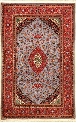 Keschan Kork "Shadsar" fein "Part-Silk" (Signiert), Persien, ca. 30 Jahre alt, Korkwolle mit Seide, ca. 217 x 138 cm, EHZ: 2 ...