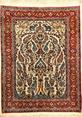Esfahan fein alt, Persien (Lebensbaum), ca.60 Jahre, Korkwolle, ca. 191 x 145 cm, EHZ: 2-3