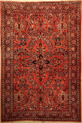 Sarogh antik (Us Re-Import), Persien, um 1900, Korkwolle, ca. 324 x 221 cm, EHZ: 2-3