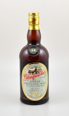 1 Flasche Glenfarclas Single Highland Malt Scotch Whisky, 21 Years Old, distilled and bottled by Grant Glenfarclas Distillery, ca. 70 cl, 43 % Vol., ...