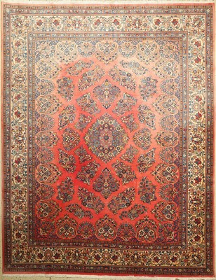Sarogh alt, Persien, ca. 40 Jahre, Wolle auf Baumwolle, ca. 307 x 241 cm, EHZ: 2, verblaßt