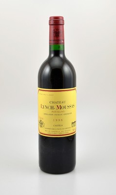 12 Flaschen 1996 Chateau Lynch-Moussas, Pauillac, je ca. 75 cl, 12,5 % Vol., Füllstände: je ca. into neck, gute Erhaltungszustände, unverkostet, ...