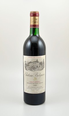 3 Flaschen 1986 Chateau Belgrave, Haut-Medoc, je ca. 75 cl, 12 % Vol., Füllstände: je ca. into neck, gute Erhaltungszustände, unverkostet, ...