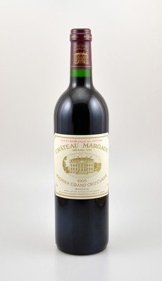 1 Flasche 1995 Chateau Margaux, Margaux, Premier Grand Cru Classe, je ca. 75 cl, 12,5 % Vol., Füllstand: ca. into neck, guter Erhaltungszustand, ...