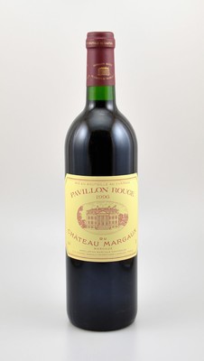 1 Flasche 1996 Pavillon Rouge du Chateau Margaux, Margaux, 2. Wein von Chateau Margaux, ca. 75 cl, 12,5 % Vol., Füllstand: ca. into neck, guter ...