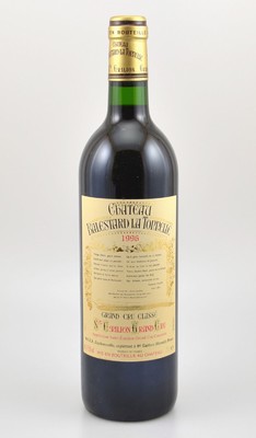 12 Flaschen 1996 Chateau Balestard la Tonnelle, Saint-Emilion Grand Cru, je ca. 75cl, 12,5 % Vol., Füllstände: je ca. into neck, gute ...
