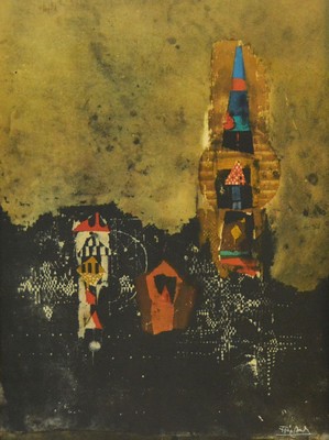 Johnny Friedländer, 1912-1992, Titel: Deux Plantes, gouache, sign., Rahmen, gesamt ca. 74,5x56 cm