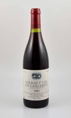 2 Flaschen 1985 Volnay Les Caillerets, La Pousse D'Or, 1er Cru, je ca. 75 cl, Abstände zwischen Kapsel und Wein: ca. 1-1,5 cm, Etiketten z.T. ...