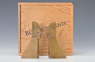 Paul Wunderlich, 1927 Eberswalde-1961, Paar Skulpturen, "Beziehungskiste", braun patinierte Bronze, signiert und nummeriert 2743/5000 bzw. ...