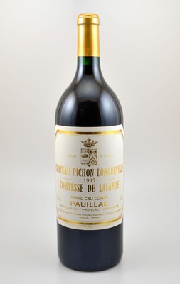 1 Magnumflasche 1995 Chateau Pichon Longueville Comtesse de Lalande, Pauillac, ca. 150 cl, 13 % Vol., Füllstand: into neck, hervorragender ...