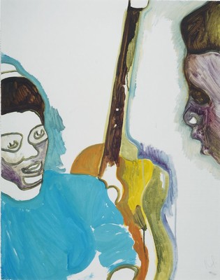 Peter Doig, geb. 1959, Two Students, Farboffset von 2008, handsigniert und num. 188/500, ca. 72.5x57.3cm, u.Gl., R.