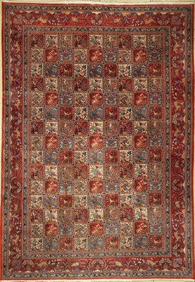 Mud fein, Persien, ca. 30 Jahre, Korkwolle mit Seide, ca. 355 x 248 cm, EHZ: 2