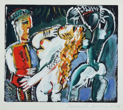 Natascha Mann, geboren 1946 in Pittersdorf/Bayreuth, Studium an der Kunstakademie in Stuttgart und München, zahlreiche Einzelausstellungen in Europa ...
